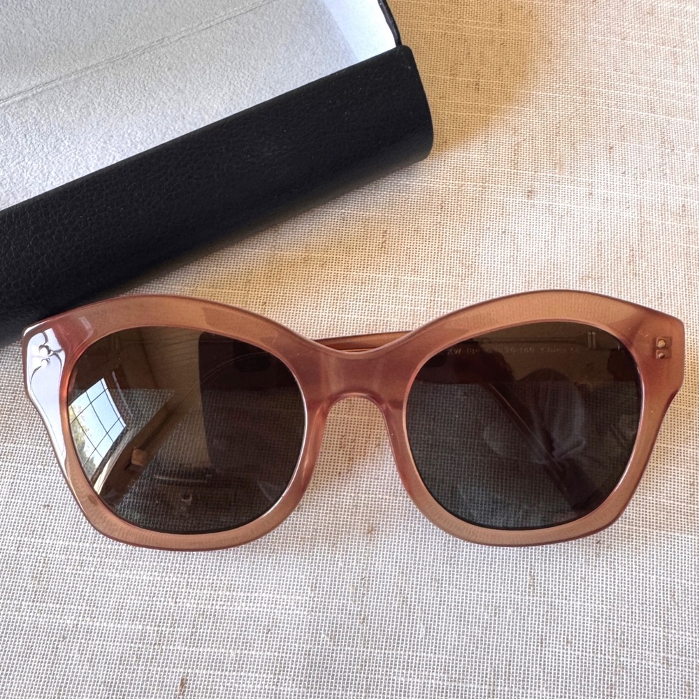 Warby Parker Gael XW Cat Eye Sunglasses Rose Mauve Translucent Acetate‎ Frames